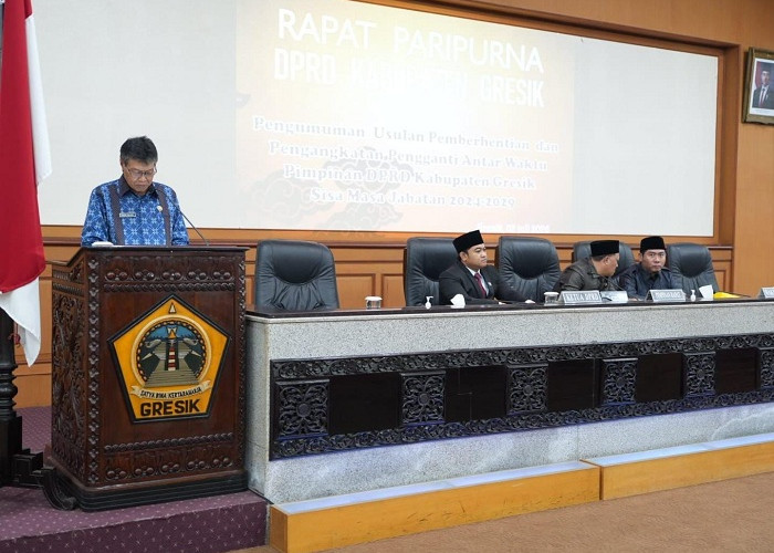 Diumumkan di Paripurna, Wongso Negoro Diusulkan Golkar Jabat PAW Wakil Ketua DPRD Gresik 
