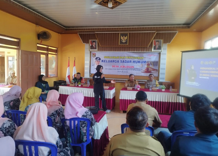 Polres Ngawi Ajak Warga Jeblogan Lawan Hoaks, Wujudkan Keluarga Sadar Hukum 