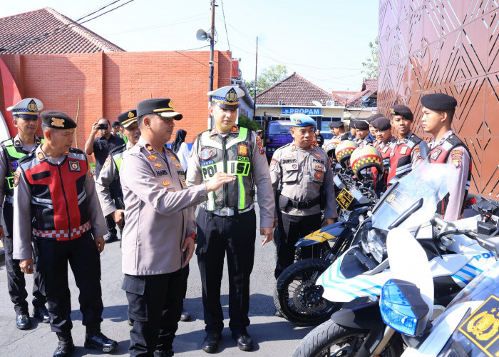 Polres Ngawi Apel Pasukan dan Cek Kendaraan Dinas, Siap Amankan ParluH PSHT 2026