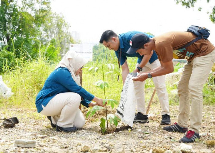 Cegah Bencana Alam, Petrokimia Gresik Gandeng Pemkab dan PWI Tanam Ratusan Pohon Produktif