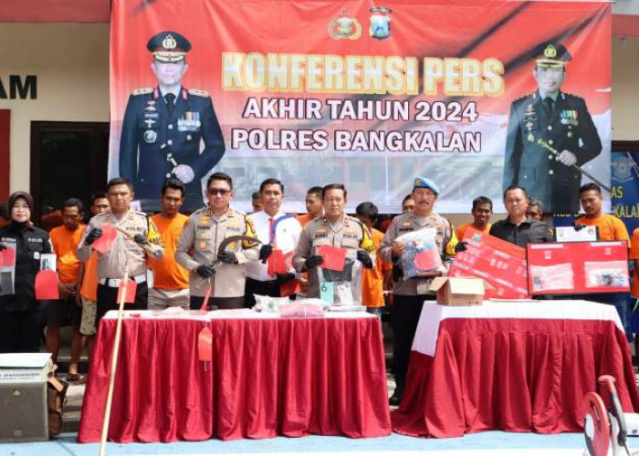 Polres Bangkalan Ungkap 558 Kasus Kriminalitas Sepanjang Tahun 2024