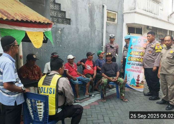 Polsek Sukomanunggal Gelar Jumat Curhat di Simo Hilir Surabaya, Dengarkan Keluhan Warga