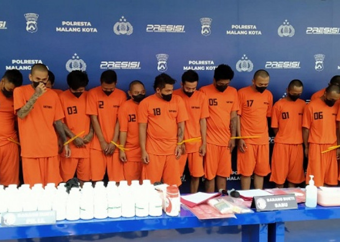 Operasi Tumpas, Satreskoba Polresta Malang Kota Gulung 54 Tersangka Narkoba