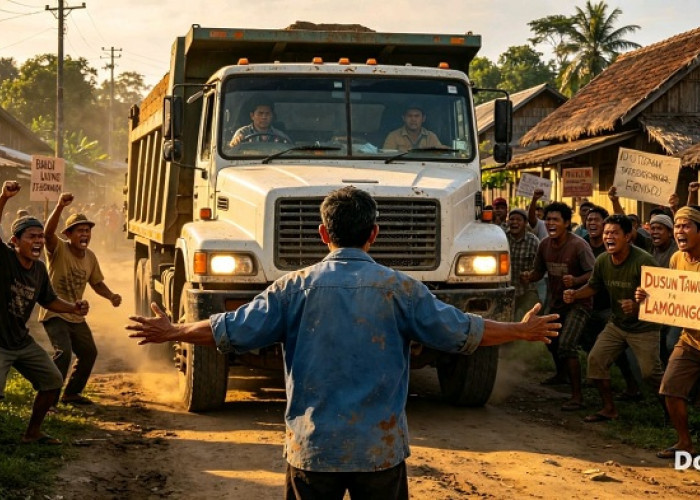  Larangan Dump Truck di Dusun Tawun Lamongan Picu Polemik, Kades dan Camat Turun Tangan