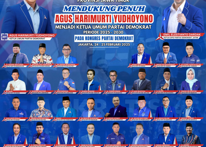 38 DPC Demokrat se-Jatim Dukung AHY Ketua Umum