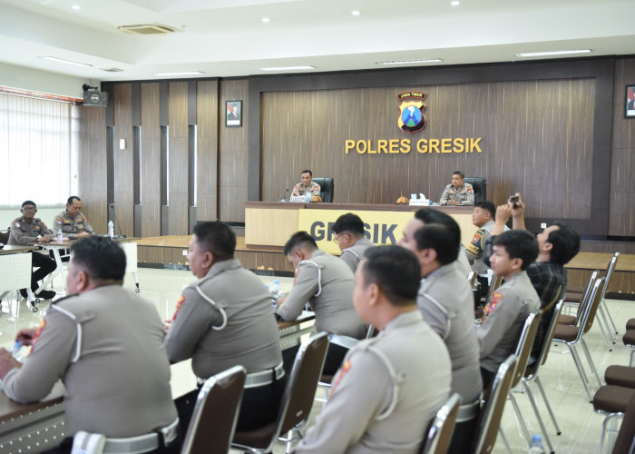 Jelang Operasi Lilin, Polres Gresik Mantapkan Kesiapan Lewat Lat Pra Ops Zebra Semeru 2025