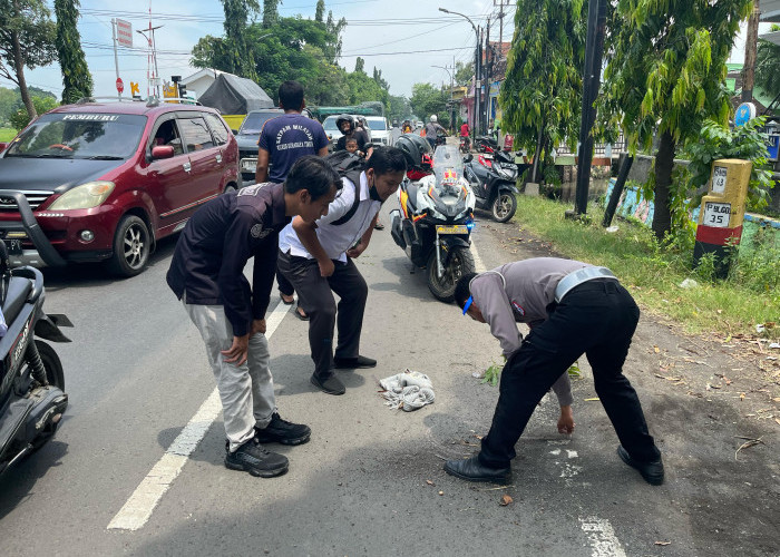 Diduga Mengantuk, Pengendara Motor Tabrak Rombongan Siswa SD