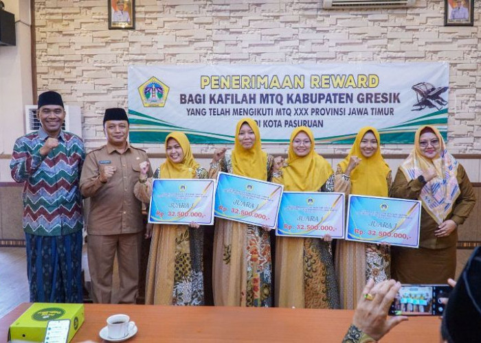 Pemkab Gresik Beri Penghargaan Kafilah MTQ Ke-30 Provinsi Jatim, Jaga Semangat Syiar Alquran 