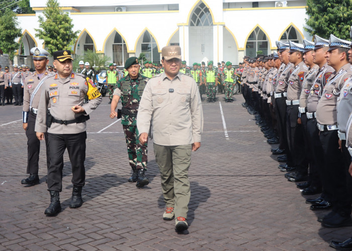 Kapolres Pasuruan Pimpin Gelar Pasukan Sambut Nataru, Libatkan 141.605 Personel Gabungan