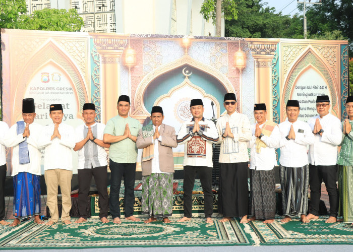 Gema Takbir di Mapolres Gresik Pererat Silaturahmi di Hari Kemenangan