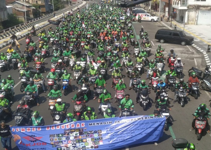 Ribuan Driver Ojek Online Jember Demo, Tagih Janji Pemerintah soal Tarif