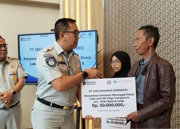 Jasa Raharja Serahkan Santunan Rp 70 Juta kepada Ahli Waris Korban KM Virgo Transport 8 di Bandung