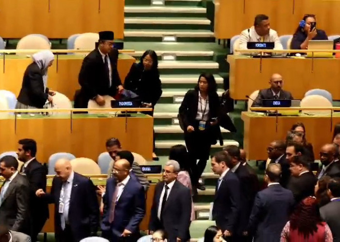 Delegasi Indonesia Bersama Puluhan Negara Tinggalkan Ruang Sidang PBB Saat Netanyahu Berpidato