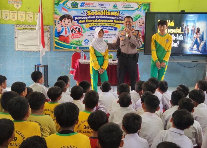 Cegah Bullying, Polsek Gedangan Beri Edukasi Pelajar SDN Karangbong