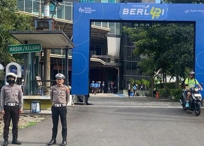 Polsek Sukomanunggal Amankan Jalur Sepeda Bersama di Bukit Darmo