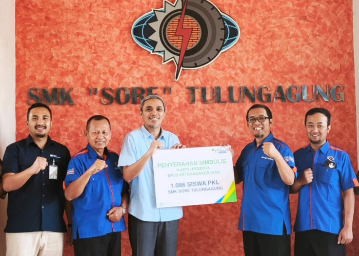 Ribuan Siswa PKL SMK Sore Tulungagung Terdaftar Jaminan Sosial Ketenagakerjaan 