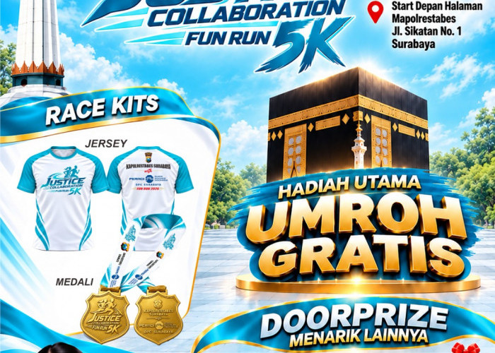 Justice Collaboration Fun Run 5K Digelar 8 November, Ada Hadiah Umrah Gratis