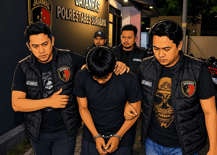 Pembunuh Sekuriti Graha Darmo Satelit Ditangkap Polisi Kurang dari 24 Jam