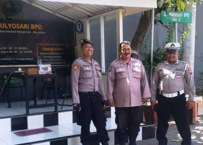 Polsek Mulyorejo Intensifkan KRYD dan Perkuat Sinergi dengan Satpam Perumahan di Surabaya