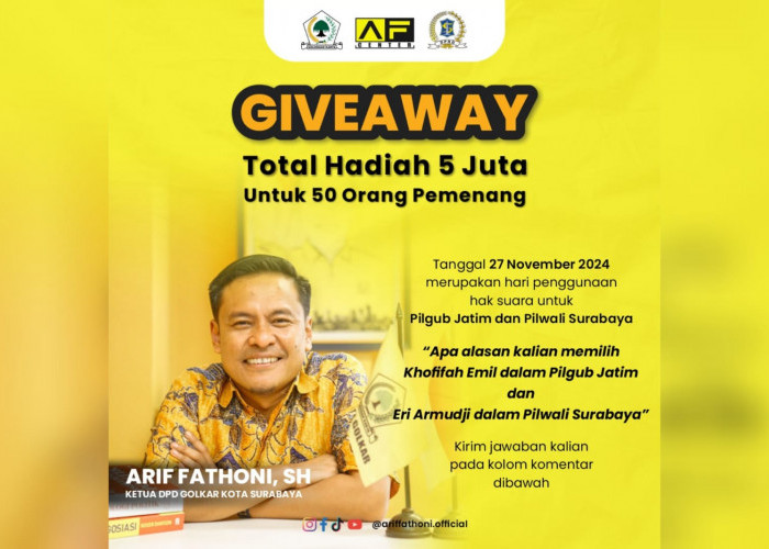 Giveaway Jadi Cara Golkar Surabaya Dekatkan Pemilih dengan Paslon Pilkada