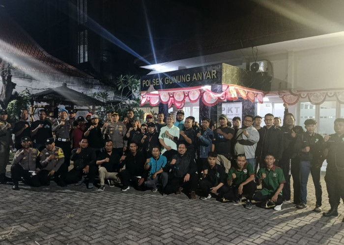 Polsek Gunung Anyar Kolaborasi Bersama Tiga Pilar Amankan Mako, Jaga Kondusivitas Wilayah