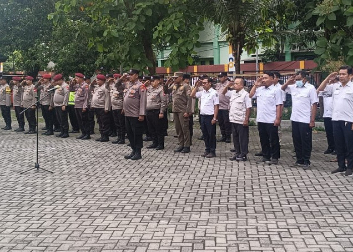 Polsek Wiyung Bersama Tiga Pilar Gelar Apel Gabungan Pengamanan Malam Tahun Baru 2026