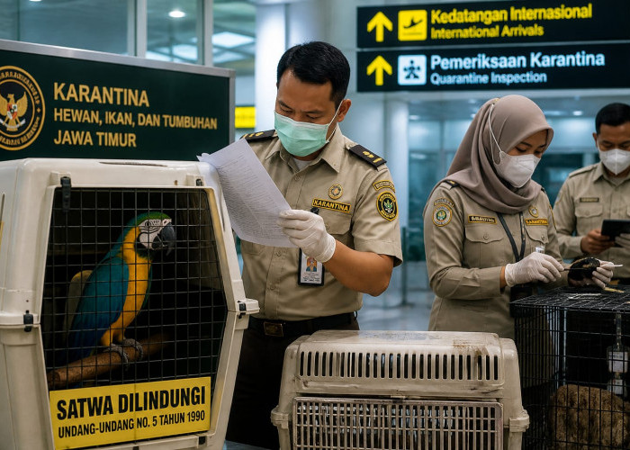 Cegah Penyelundupan Satwa, Karantina Jatim Perketat Pengawasan di Bandara dan Pelabuhan