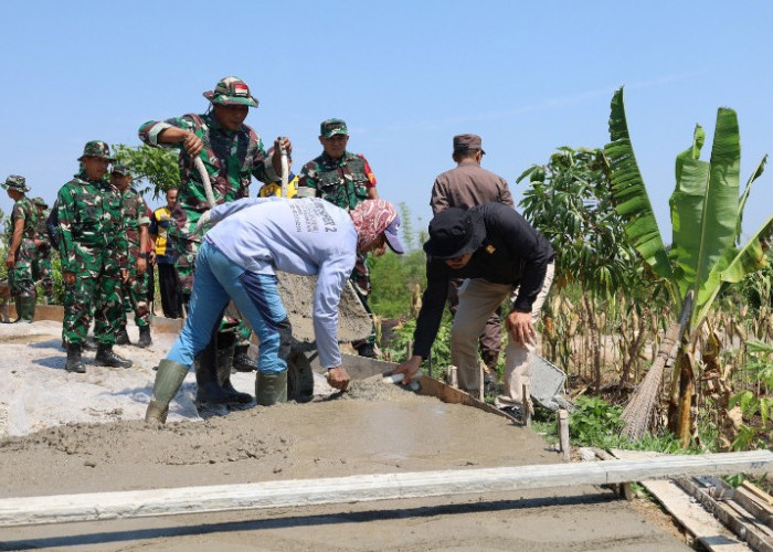 TMMD ke-126 Kodim 0804/Magetan Tumbuhkan Semangat Gotong Royong Bangun Desa Kembangan