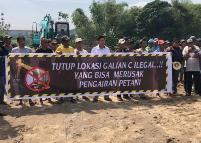 Petani Mojotamping Mojokerto Demo Tolak Galian C Ilegal, Ekskavator Dipaksa Keluar