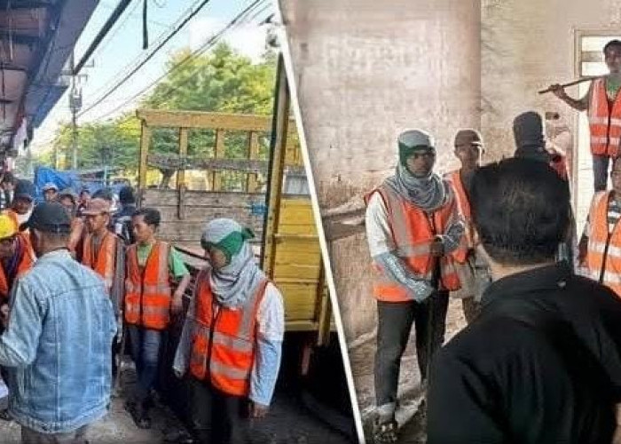 Kejari Tanjung Perak Tertibkan Bangunan di Atas Aset KAI di Pasar Turi