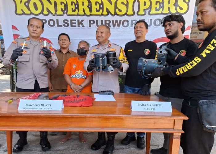 Polsek Purworejo Tangkap Spesialis Pencuri Pompa Air di Rumah Ibadah Pasuruan