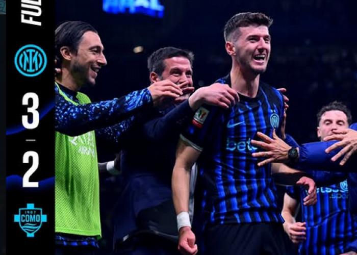 Inter Milan Comeback Dramatis, Singkirkan Como 1907 dan Melaju ke Final Coppa Italia