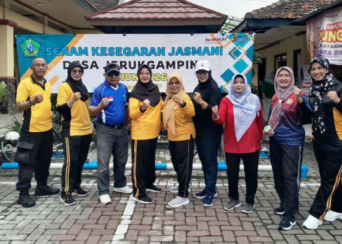 Personel Polsek Krian Ikuti Senam SKJ Bersama Forkopimka, Perkuat Sinergi dan Kebugaran Anggota