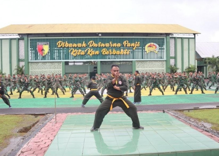 Tingkatkan Ketangkasan Prajurit, Kodim Bojonegoro Gelar Latihan Pencak Silat Militer