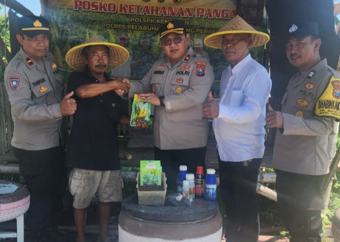 Dukung Asta Cita Presiden, Polsek Kenjeran Salurkan Bantuan Bibit dan Obat Hama ke Poktan Nandur Makmur