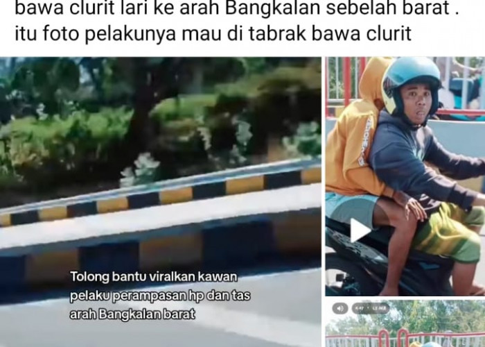 Video Kejar Jambret Bercelurit di Suramadu Viral di Medsos