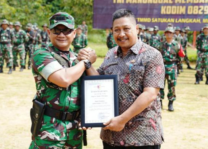 Tuntas 100%, Kasrem 084/Bhaskara Jaya Resmi Tutup TMMD ke-128 Desa Galis Dajah