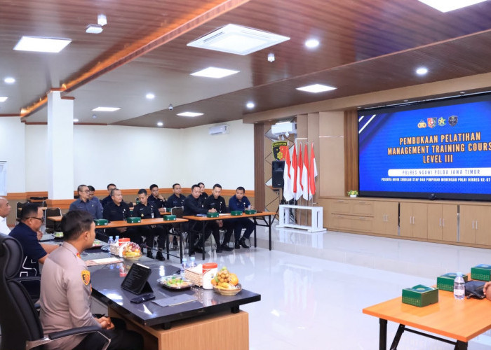 Serdik Sespimen Polri Gelar Management Training Course Level III di Polres Ngawi