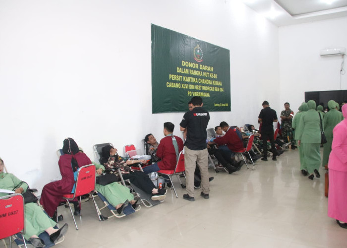 Persit KCK Kodim 0827/Sumenep Gelar Donor Darah