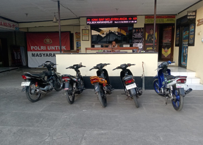 Polsek Karangrejo Bubarkan Balap Liar di Jalur Sukodono-Gedangan, 5 Motor Diamankan