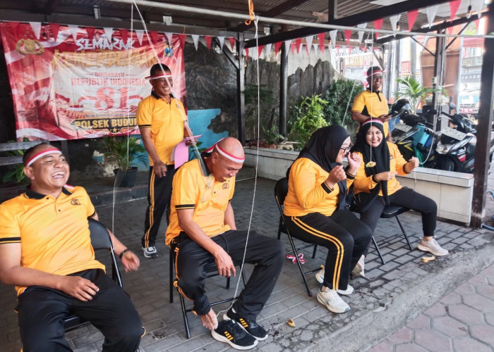 Semarak HUT Ke-81 Kemerdekaan RI, Polsek Buduran Gelar Lomba Tradisional, Pererat Soliditas Personel