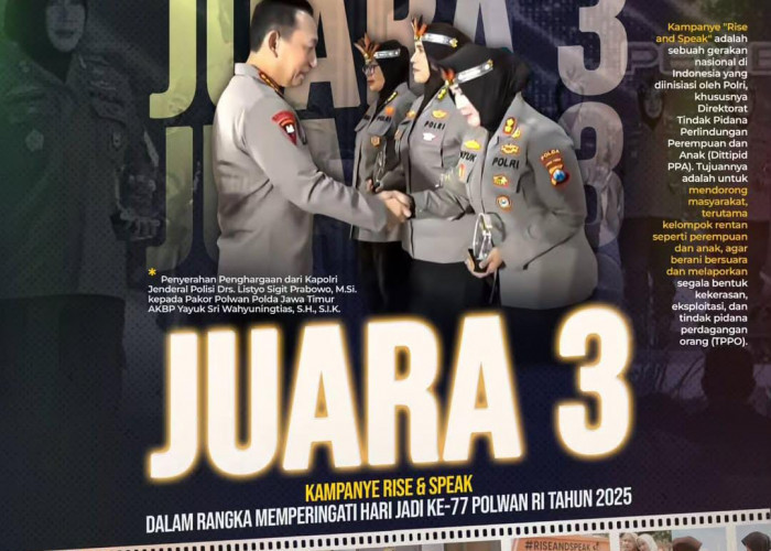 Polres Bojonegoro Raih Juara 3 di Ajang Kampanye Nasional 'Rise and Speak'