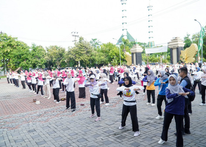 Satukan Aksi Basmi Korupsi! Senam Anti Korupsi dan Uji Wawasan Seputar Pencegahan Korupsi di Lamongan