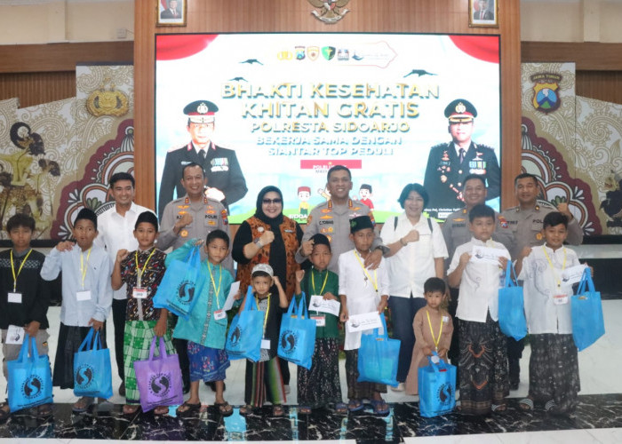 Polresta Sidoarjo Gelar Khitan Massal Gratis