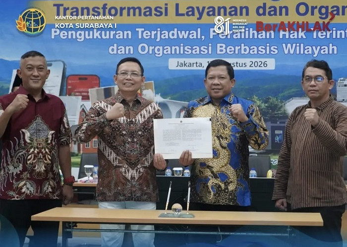 Peralihan Hak Ditarget 10 Hari, Kantor Pertanahan Kota Surabaya I Launching PERINTIS