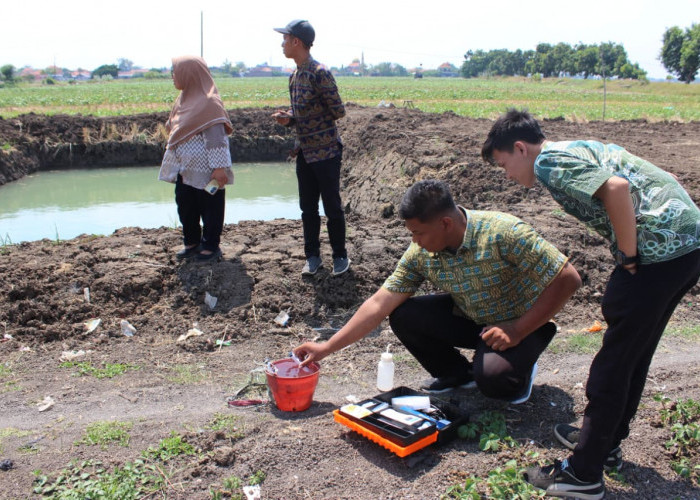 Satgas TMMD Ke-126 Kodim 0816/Sidoarjo Bersama Dinas Perikanan Tinjau Kolam Ikan Desa Kedondong Tulangan
