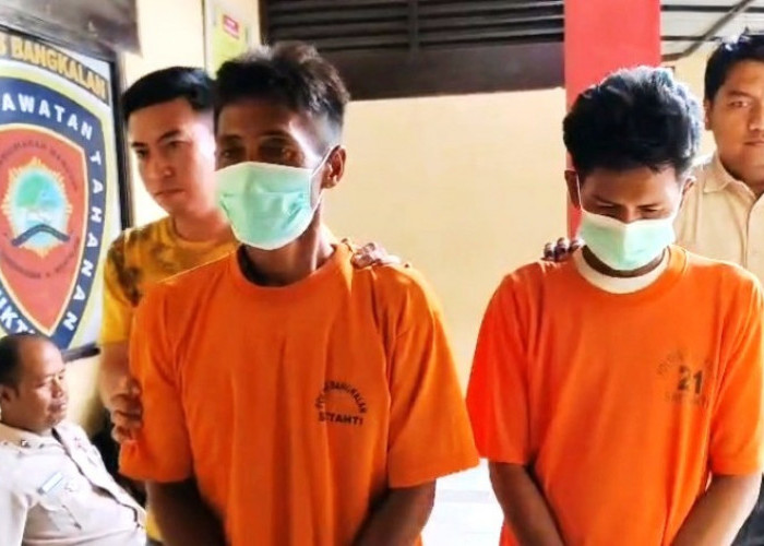 Transaksi di Gardu, Dua Budak Sabu Tanjung Bumi Dibekuk Satresnarkoba Polres Bangkalan