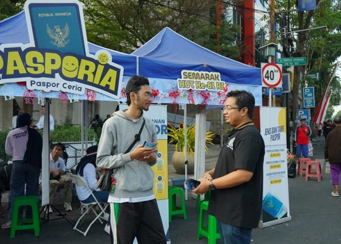 Jemput Bola Pemohon Paspor, Imigrasi Blitar  Hadirkan Inovasi Pasporia  Car Free Day di Tulungagung