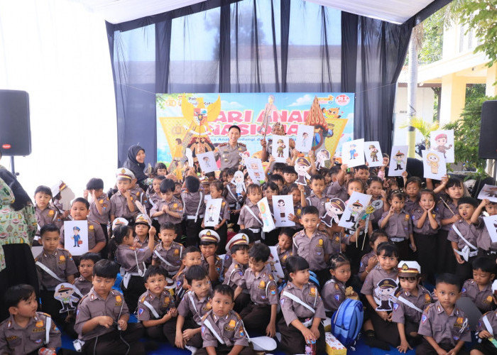 Rayakan Hari Anak Nasional, Polres Kediri Kota Tanamkan Karakter dan Cinta Budaya Sejak Dini