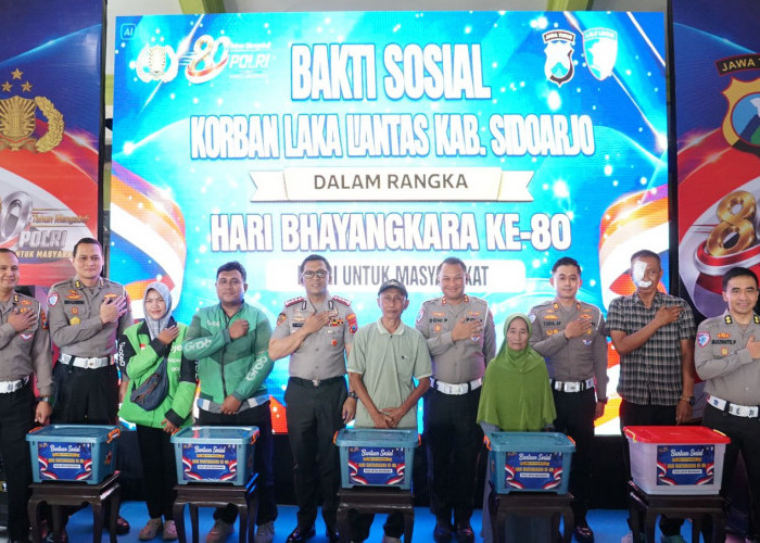 Sambut Hari Bhayangkara ke-80, Polresta Sidoarjo Gelar Bakti Sosial dan Layanan Kesehatan untuk Masyarakat
